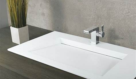 White Rectangular Porcelain Undermount Bathroom Sink | Undermount