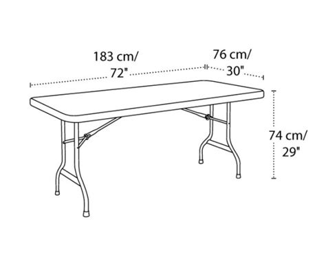 Rectangular Folding Table Dimensions