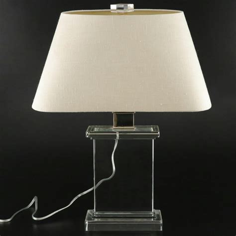 Rectangular Glass Table Lamp