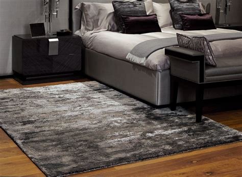 Rectangular Grey Bedroom Rug