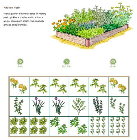 rectangular herb garden layout