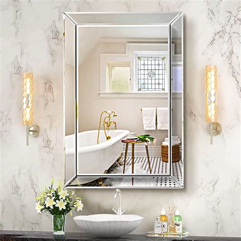 Rectangular Mirror In Bathroom
