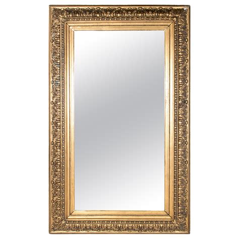 Rectangular Mirror With Gold Frame