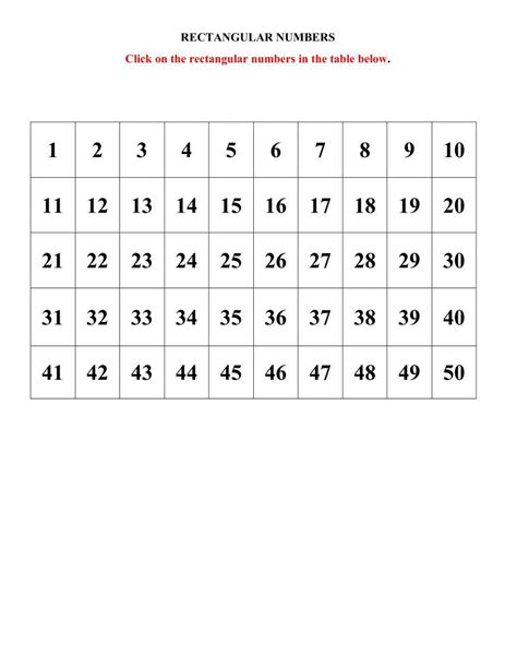 Rectangular Numbers Ks2