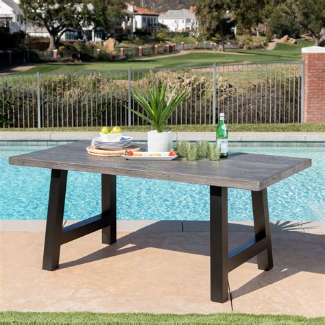highwood® Recycled Plastic Rectangular Patio Dining Table Patio