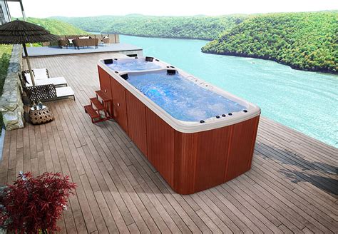 Rectangular Pool With Jacuzzi