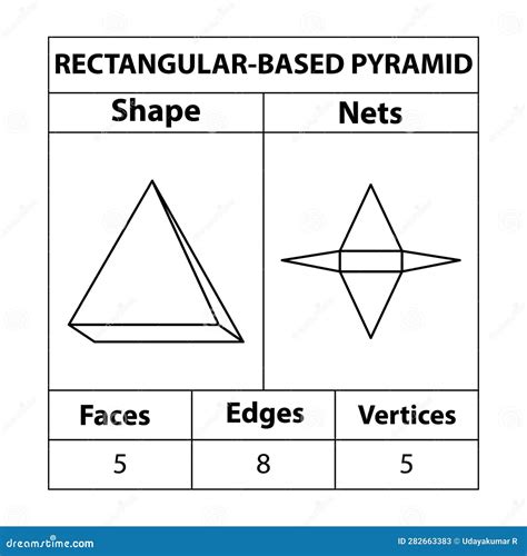 Faces, Vertices and Edges in a Rectangular Pyramid Neurochispas