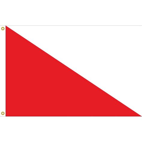 Rectangular Red Flag With A White Diagonal Stripe