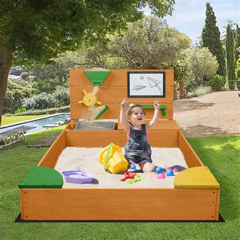 Rectangular Sandbox With Cover