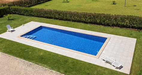 Rectangular swimming pool with a length of 48 feet and a width of 24 feet