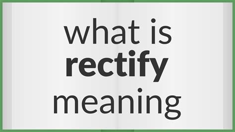 rectification meaning in chinese