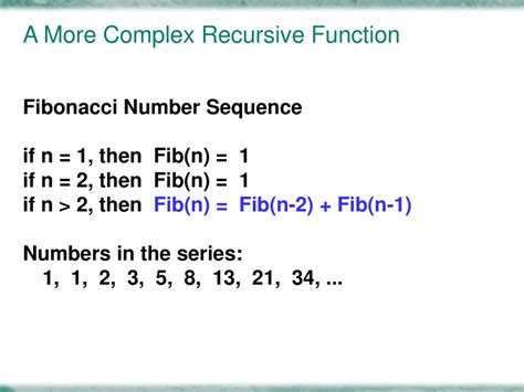 recursive function fibonacci sequence
