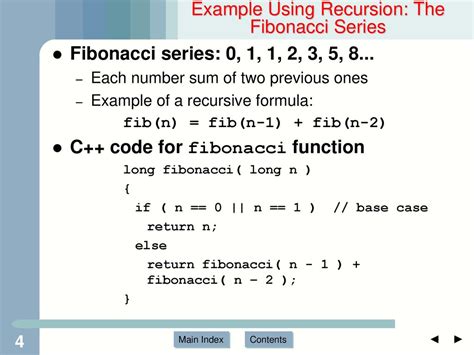 recursive function using fibonacci series