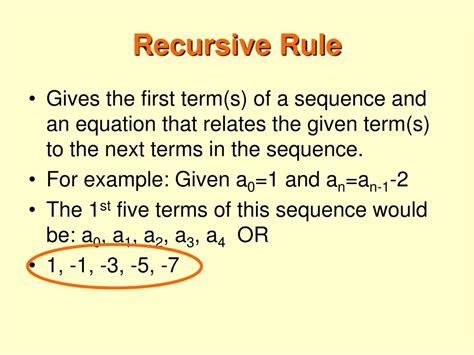 recursive rule meaning in math