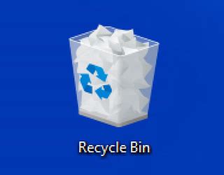 recycle bin icon missing from desktop