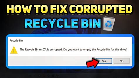 Recycle Bin Is Corrupted Message