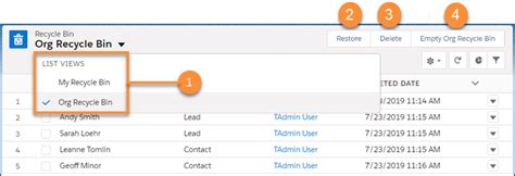 Recycle Bin Storage In Salesforce