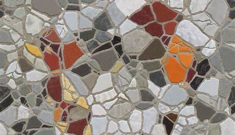 Colorful Ceramic Mosaic Floor Or Wall. Reused Broken Tile. Stock Image