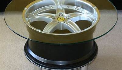 Recycled Car Rims Coffee Tables