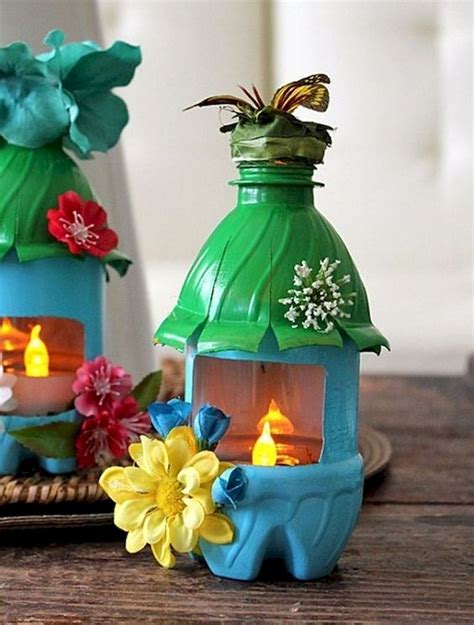 recycled bottle crafts for spring creative diy decor  projects