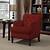 red accent chair living room