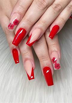 Red Acrylic Nails With Designs: A Trending Nail Style In 2023