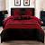 red and black bed sheets