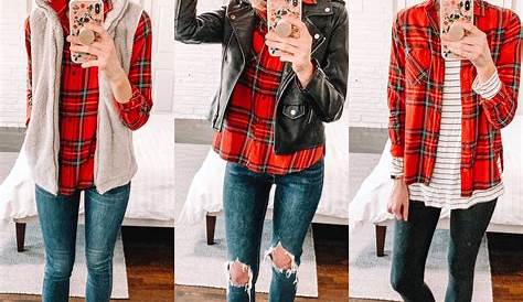 Red And Black Flannel Outfit Spring 45 Ways To Style Shirt FashionForward