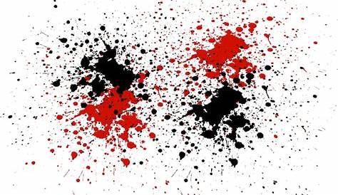 Red Paint Splatter on Black Background. Stock Illustration