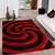 red and black rug