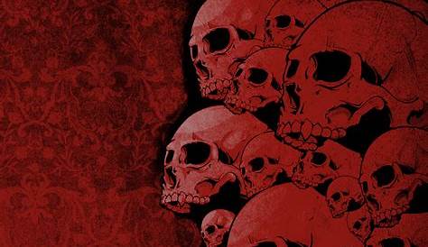 Pirate Skull, Bull Skull, Red Wine Glass, Black Skull, Silver Ribbon