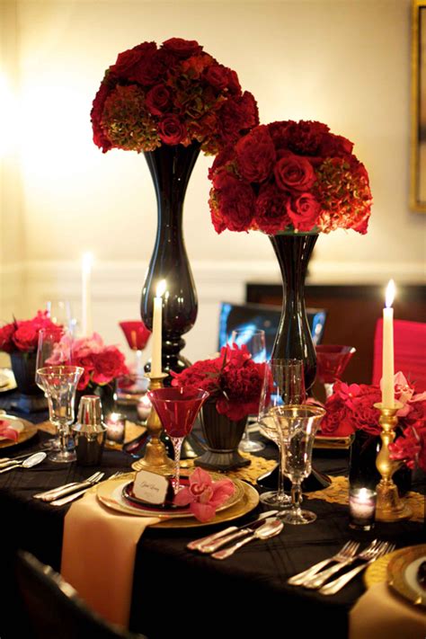 30 best Red and Black Table Decor images on Pinterest Decor wedding