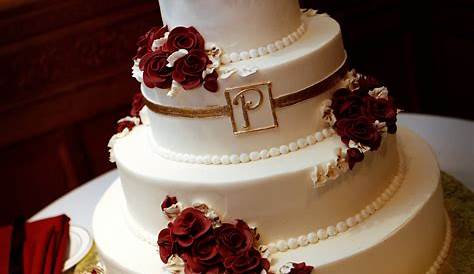 Red And Gold Wedding Cake Designs Pin By Maryam Javed On BRIDAL