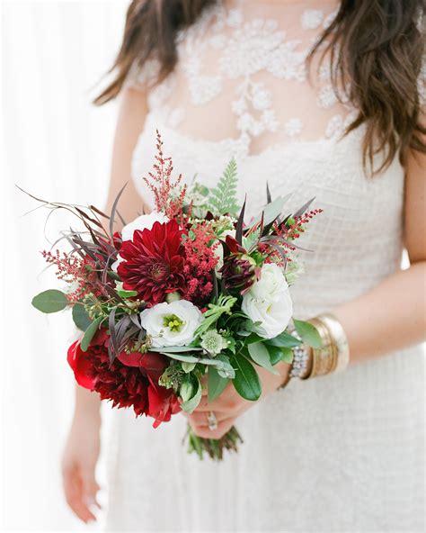 Red Silver brooch bouquet high end custom wedding bridal bouquets