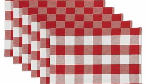 Red and White Gingham Pattern Placemats | Zazzle