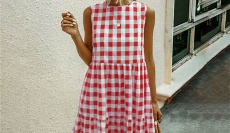 Red Gingham Dress | Red gingham dress, Gingham dress, Red gingham