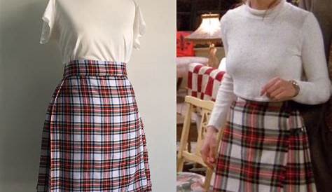 Red And White Plaid Skirt Rachel Green Women's Stag Scottish , Multi