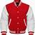 red and white varsity jacket