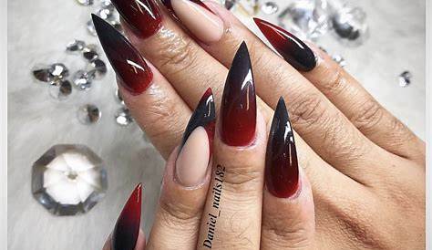 Red Black And Gold Stiletto Nails 44+ Nail Designs Pix