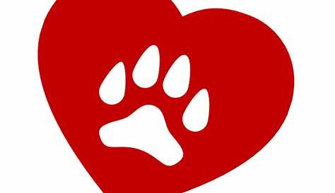 Pawprint clipart heart, Pawprint heart Transparent FREE for download on