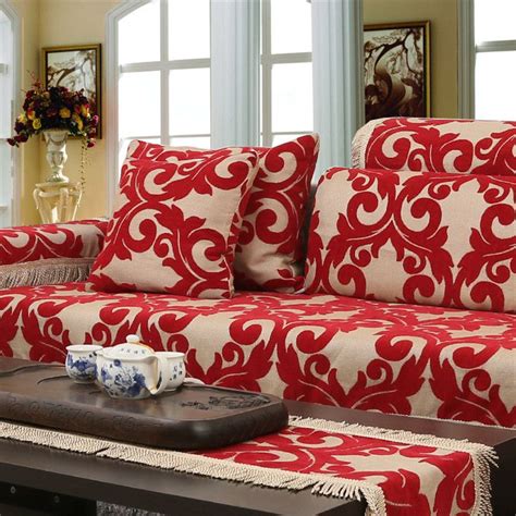 Incredible Red Chenille Sofa Cover Best References