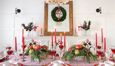 Red Christmas Tablescape