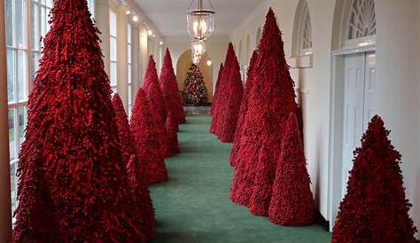 Melania Trump's 'Blood' Red White House Holiday Trees Bestow the