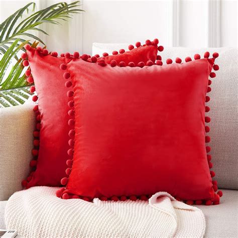 Favorite Red Colorful Decorative Pillows For Living Room
