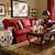 red couch decorating ideas