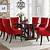 red dining room table