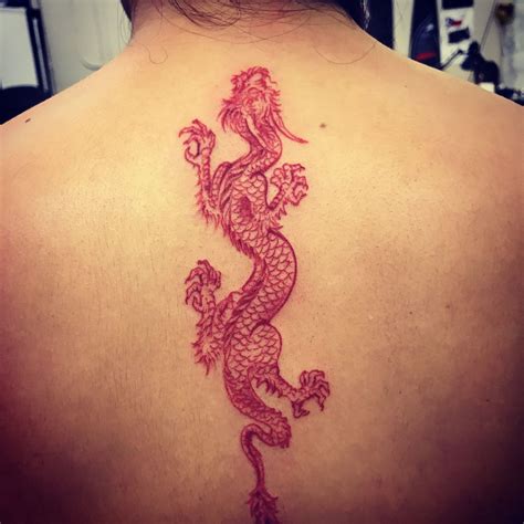 Cool Red Dragon Tattoo Design References