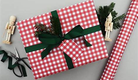 Wrapping Paper: Mini Red Gingham gift Wrap Birthday | Etsy | Red