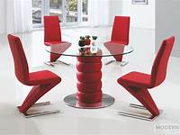 RED Glass / Chrome Round Dining Table Modern 80cm A12 eBay