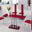 jet red glass dining table, dining table and chairs, dining tables